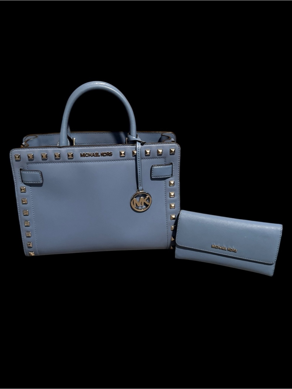 Michael Kors Rayne Studded Satchel W/ Wallet